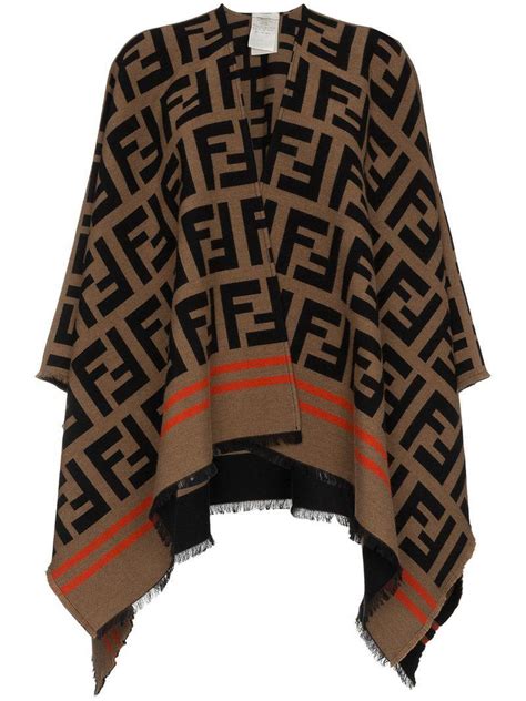 fendi ff logo poncho|fendi shawl wrap.